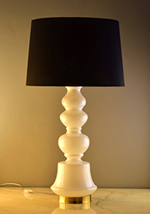 White color Ilke Table Lamp by Sahil & Sarthak